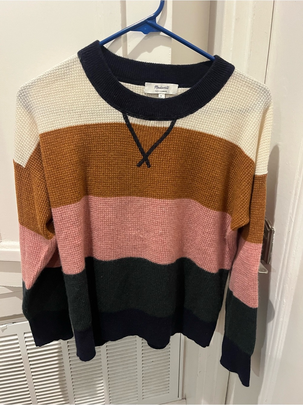 Madewell cashmere color block sweater